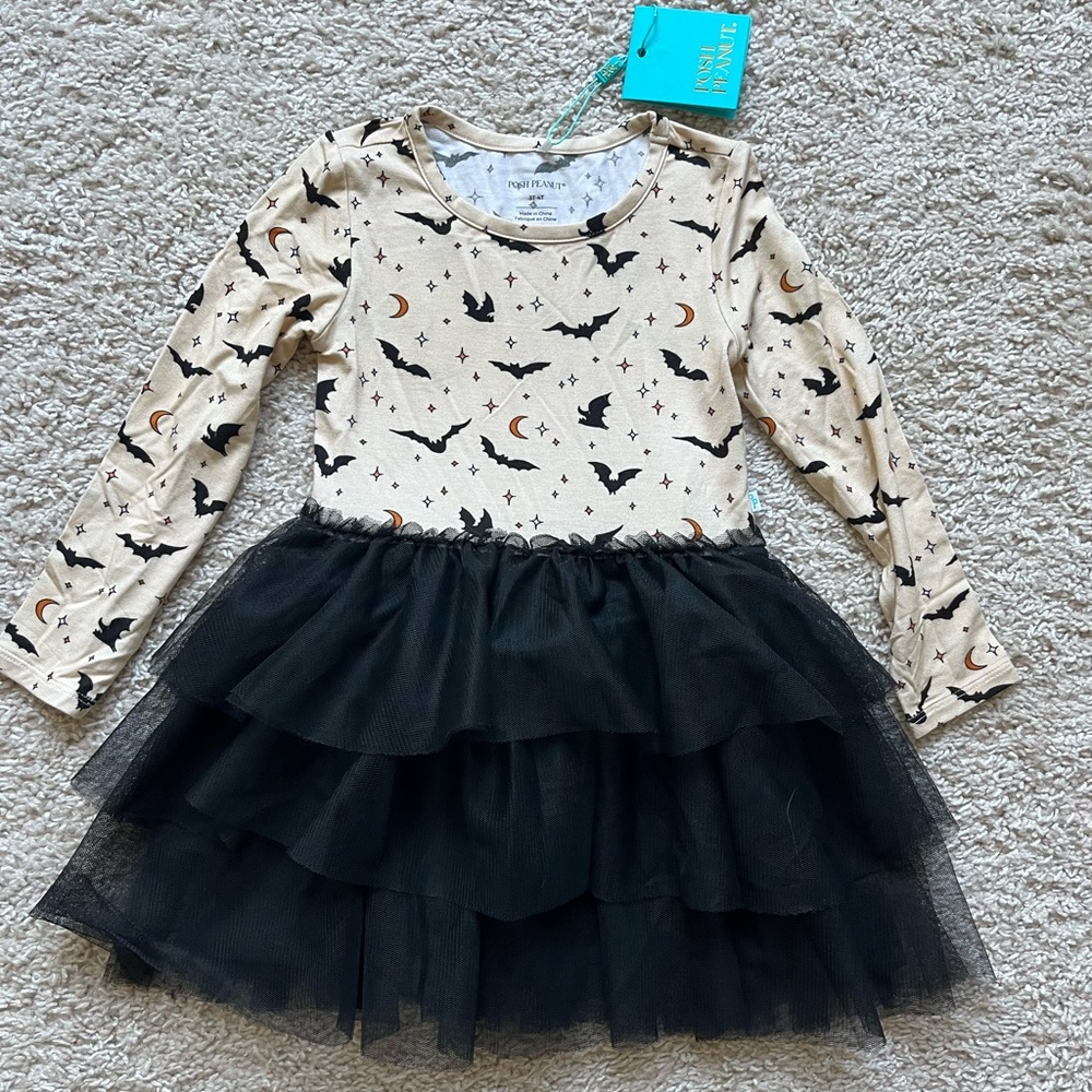 Posh Peanut Spooky bats tulle dress